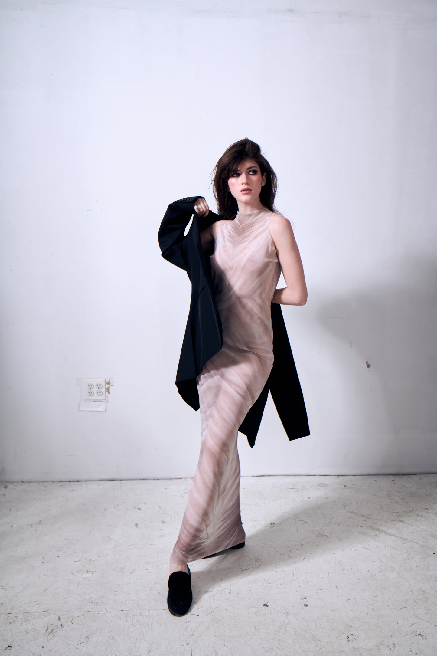 signature mesh dress elizabeth shevelev loungewear emerging fashion designer creates casual wardrobe essentials based off of one of a kind melt couture